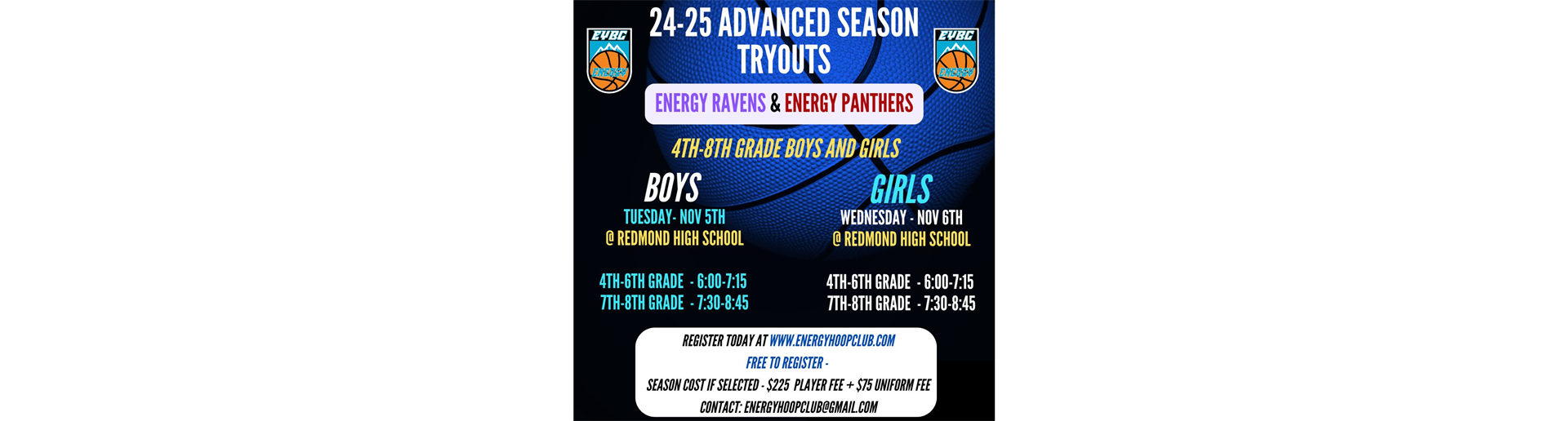 2024-2025 Advanced Team Tryouts Registration!